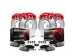 PowerStop Z23 Evolution Sport 8-Lug Brake Rotor, Pad and Caliper Kit; Front and Rear (05-Early 10 4WD F-350 Super Duty DRW)