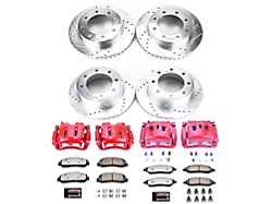 PowerStop Z36 Extreme Truck and Tow 8-Lug Brake Rotor, Pad and Caliper Kit; Front and Rear (05-Early 07 4WD F-350 Super Duty SRW)