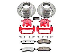 PowerStop Z36 Extreme Truck and Tow 8-Lug Brake Rotor, Pad and Caliper Kit; Rear (99-Early 00 F-350 Super Duty DRW)
