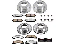 PowerStop Z36 Extreme Truck and Tow 8-Lug Brake Rotor and Pad Kit; Front and Rear (Early 1999 4WD F-350 Super Duty DRW)