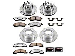 PowerStop Z36 Extreme Truck and Tow 8-Lug Brake Rotor and Pad Kit; Front and Rear (99-02 2WD F-350 Super Duty SRW w/ 4-Wheel ABS)