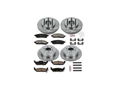 PowerStop OE Replacement 6-Lug Brake Rotor and Pad Kit; Front and Rear (04-08 2WD F-150)