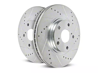 PowerStop Evolution Cross-Drilled and Slotted 5-Lug Rotors; Front Pair (22-26 Maverick)