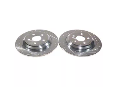 PowerStop Evolution Cross-Drilled and Slotted 5-Lug Rotors; Rear Pair (22-26 Maverick)