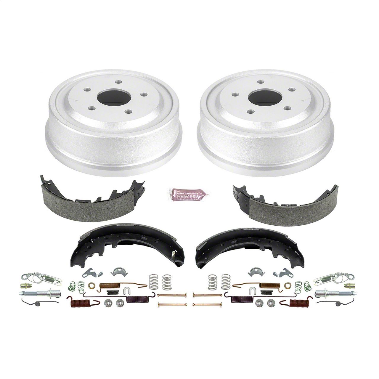 AM Autoparts Rear Brake Drum Pair For 2000-2001 Dodge Ram 1500 Pickup – New Set Of 2