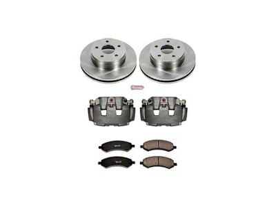 PowerStop OE Replacement 5-Lug Brake Rotor, Pad and Caliper Kit; Front (09-18 RAM 1500)