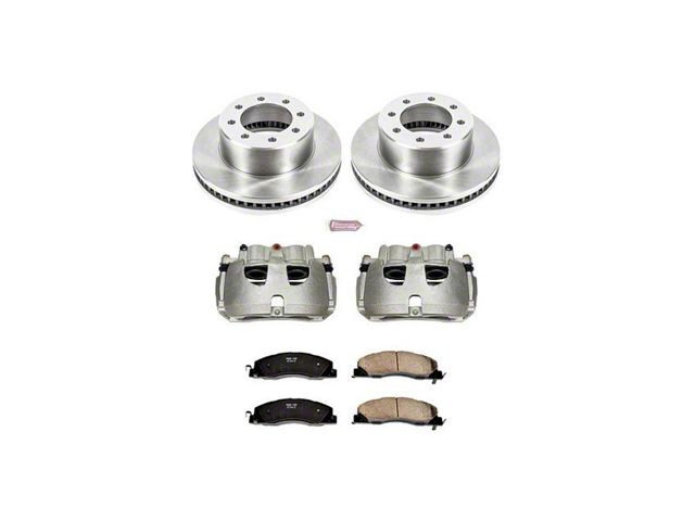 PowerStop OE Replacement 8-Lug Brake Rotor, Pad and Caliper Kit; Front (09-18 RAM 2500)
