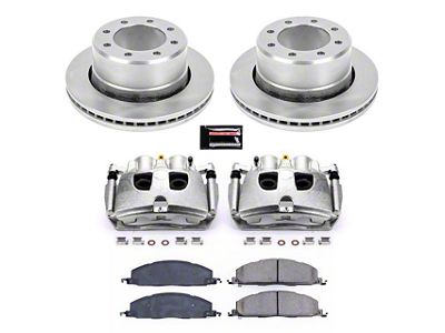 PowerStop OE Replacement 8-Lug Brake Rotor, Pad and Caliper Kit; Rear (09-18 RAM 2500)