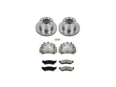 PowerStop OE Replacement 8-Lug Brake Rotor, Pad and Caliper Kit; Rear (03-08 RAM 2500)