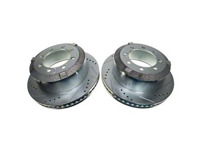 PowerStop Evolution Cross-Drilled and Slotted Rotors; Rear Pair (19-24 RAM 3500 DRW)