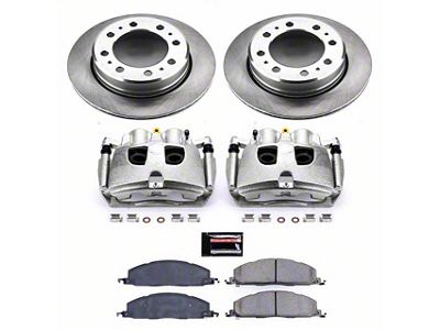 PowerStop OE Replacement 8-Lug Brake Rotor, Pad and Caliper Kit; Rear (13-18 RAM 3500 SRW)