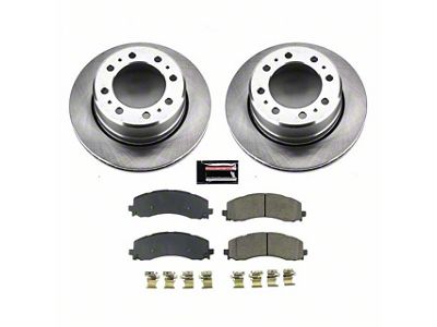 PowerStop OE Replacement 8-Lug Brake Rotor and Pad Kit; Rear (19-24 RAM 3500 SRW)