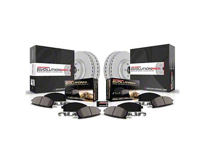 PowerStop Z17 Evolution Plus 8-Lug Brake Rotor and Pad Kit; Front and Rear (19-24 RAM 3500 DRW)