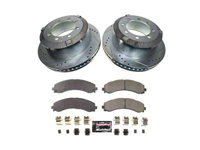 PowerStop Z23 Evolution 8-Lug Brake Rotor and Pad Kit; Rear (19-24 RAM 3500 DRW)