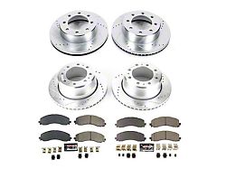 PowerStop Z23 Evolution Sport 8-Lug Brake Rotor and Pad Kit; Front and Rear (19-26 RAM 3500 SRW)