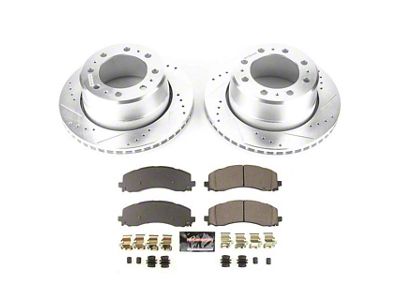 PowerStop Z23 Evolution Sport 8-Lug Brake Rotor and Pad Kit; Rear (19-24 RAM 3500 SRW)