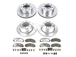 PowerStop Z36 Extreme Truck and Tow 8-Lug Brake Rotor and Pad Kit; Front and Rear (19-26 RAM 3500 DRW w/ 8x165mm Bolt Pattern)