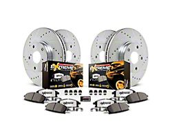 PowerStop Z36 Extreme Truck and Tow 8-Lug Brake Rotor and Pad Kit; Front and Rear (19-24 RAM 3500 DRW)