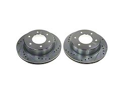 PowerStop Evolution Cross-Drilled and Slotted 6-Lug Rotors; Rear Pair (19-25 Ranger, Excluding Raptor)
