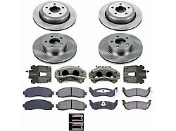 PowerStop OE Replacement 5-Lug Brake Rotor, Pad and Caliper Kit; Front and Rear (10-11 4WD Ranger)