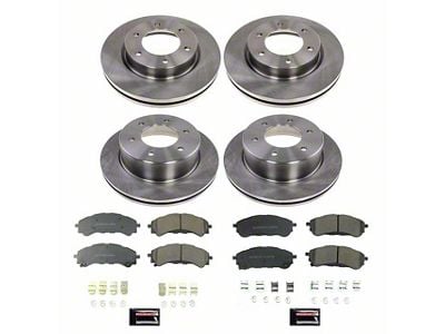 PowerStop OE Replacement Brake Rotor and Pad Kit; Front and Rear (19-23 Ranger)