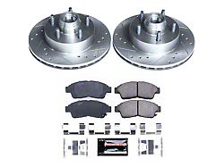 PowerStop Z23 Evolution Sport 5-Lug Brake Rotor and Pad Kit; Front (98-02 2WD Ranger w/ 10.25-Inch Front Rotors, Excluding EV)