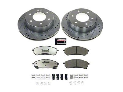 PowerStop Z36 Extreme Truck and Tow 6-Lug Brake Rotor and Pad Kit; Rear (19-23 Ranger)