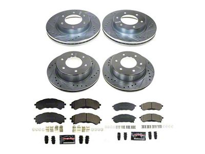 PowerStop Z23 Evolution Sport 6-Lug Brake Rotor and Pad Kit; Front and Rear (19-23 Ranger)