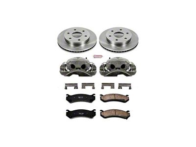 PowerStop OE Replacement 6-Lug Brake Rotor, Pad and Caliper Kit; Front (99-06 Sierra 1500)