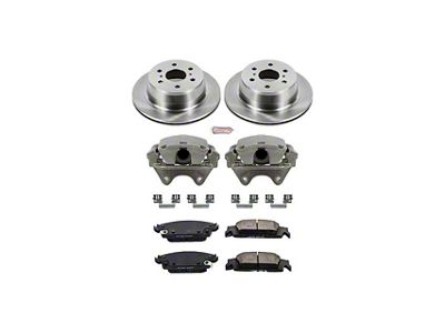 PowerStop OE Replacement 6-Lug Brake Rotor, Pad and Caliper Kit; Rear (14-18 Sierra 1500)