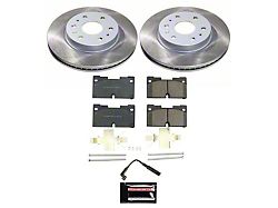 PowerStop Semi-Coated 6-Lug Brake Rotor and Pad Kit; Front (19-25 Sierra 1500)