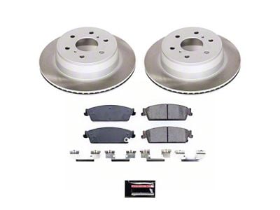 PowerStop Semi-Coated 6-Lug Brake Rotor and Pad Kit; Rear (07-13 Sierra 1500 w/ Rear Disc Brakes)