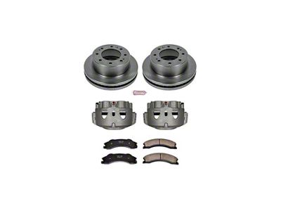 PowerStop OE Replacement 8-Lug Brake Rotor, Pad and Caliper Kit; Front (2011 Sierra 2500 HD)