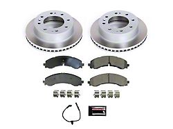 PowerStop Semi-Coated 8-Lug Brake Rotor and Pad Kit; Front (20-25 Sierra 2500 HD)
