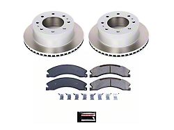 PowerStop Semi-Coated 8-Lug Brake Rotor and Pad Kit; Rear (15-19 Sierra 2500 HD)