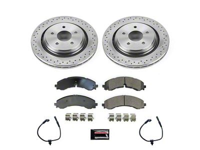 PowerStop OE Replacement 8-Lug Brake Rotor and Pad Kit; Rear (20-25 Sierra 3500 HD SRW)