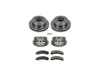 PowerStop OE Replacement 8-Lug Brake Rotor, Pad and Caliper Kit; Front (12-19 Sierra 3500 HD)