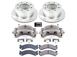PowerStop OE Replacement 8-Lug Brake Rotor, Pad and Caliper Kit; Rear (01-10 Sierra 3500 HD DRW)