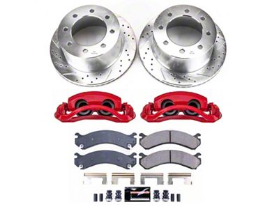 PowerStop Z23 Evolution Sport 8-Lug Brake Rotor, Pad and Caliper Kit; Rear (01-10 Sierra 3500 HD DRW)