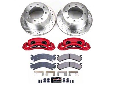 PowerStop Z23 Evolution 8-Lug Brake Rotor, Pad and Caliper Kit; Rear (07-10 Sierra 3500 HD DRW)