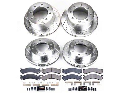 PowerStop Z23 Evolution Sport 8-Lug Brake Rotor and Pad Kit; Front and Rear (01-10 Sierra 3500 HD DRW)