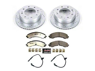 PowerStop Z36 Extreme Truck and Tow 8-Lug Brake Rotor and Pad Kit; Front (20-24 Sierra 3500 HD)