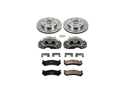 PowerStop OE Replacement 6-Lug Brake Rotor, Pad and Caliper Kit; Front (99-06 Silverado 1500)