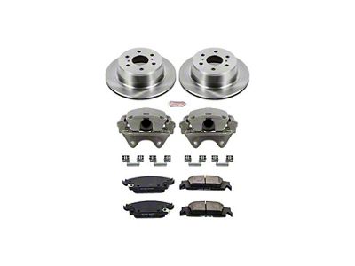 PowerStop OE Replacement 6-Lug Brake Rotor, Pad and Caliper Kit; Rear (14-18 Silverado 1500)