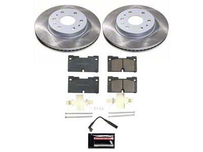 PowerStop Semi-Coated 6-Lug Brake Rotor and Pad Kit; Front (19-25 Silverado 1500)