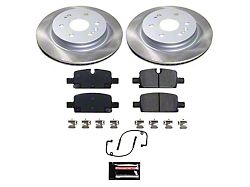 PowerStop Semi-Coated 6-Lug Brake Rotor and Pad Kit; Rear (19-25 Silverado 1500)