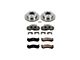 PowerStop OE Replacement 8-Lug Brake Rotor, Pad and Caliper Kit; Rear (07-10 Silverado 2500 HD)