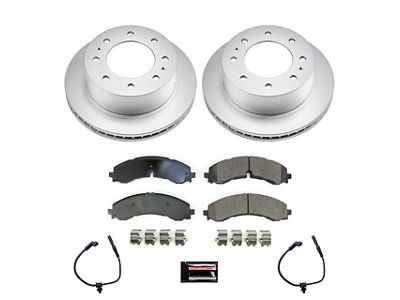 PowerStop Z17 Evolution Plus 8-Lug Brake Rotor and Pad Kit; Rear (20-25 Silverado 3500 HD SRW)