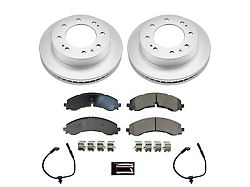 PowerStop Z17 Evolution Coated 8-Lug Brake Rotor and Ceramic Pad Kit with Pad Sensor; Front (20-26 Silverado 3500 HD)