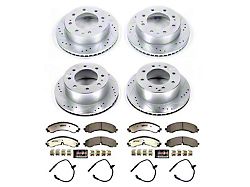 PowerStop Z36 Extreme Truck and Tow 8-Lug Brake Rotor and Pad Kit; Front and Rear (20-25 Silverado 3500 HD SRW)